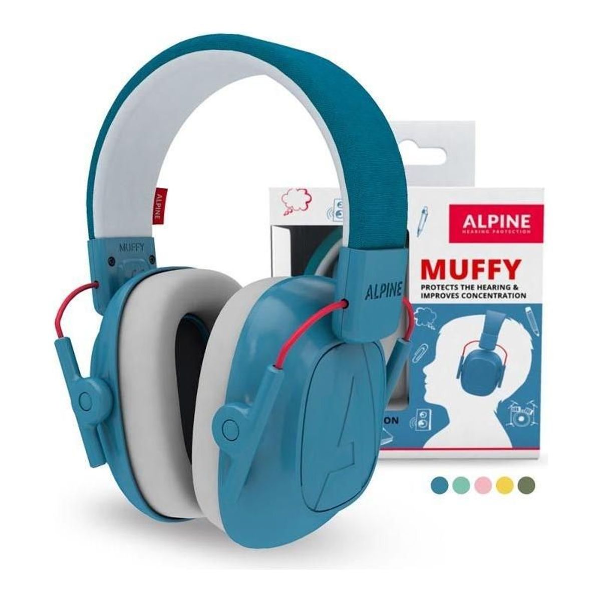 Alpine Muffy Blue høreværn til børn blå SNR 25 dB