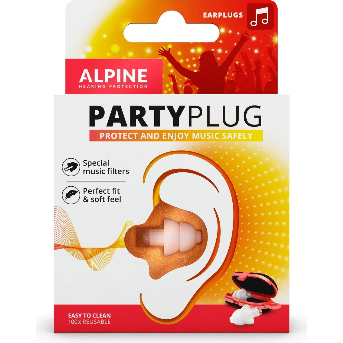 Alpine PartyPlug ørepropper - Transparent