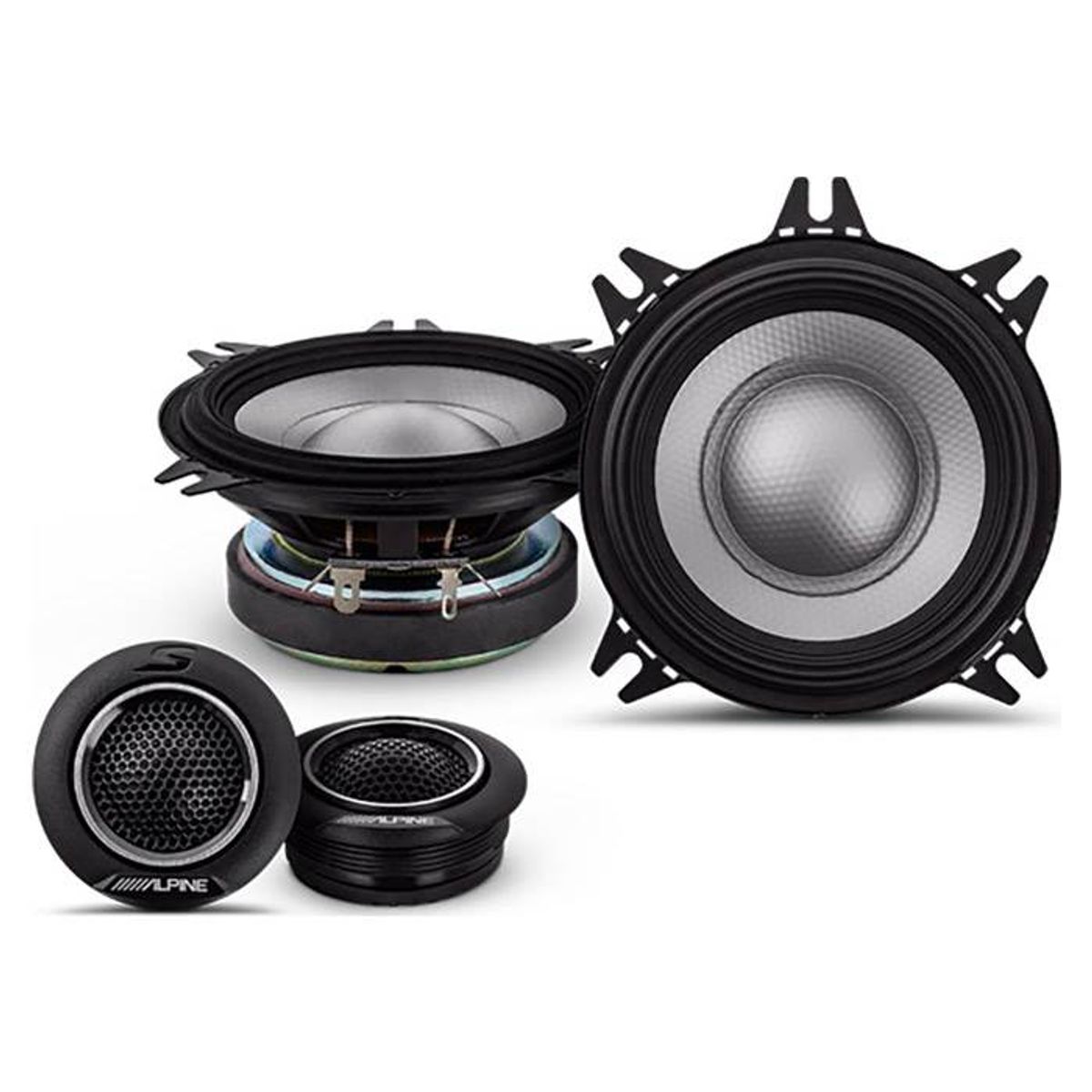 Alpine S2-S40C 10 cm Højttaler Coaxial 2 vejs komponentsæt