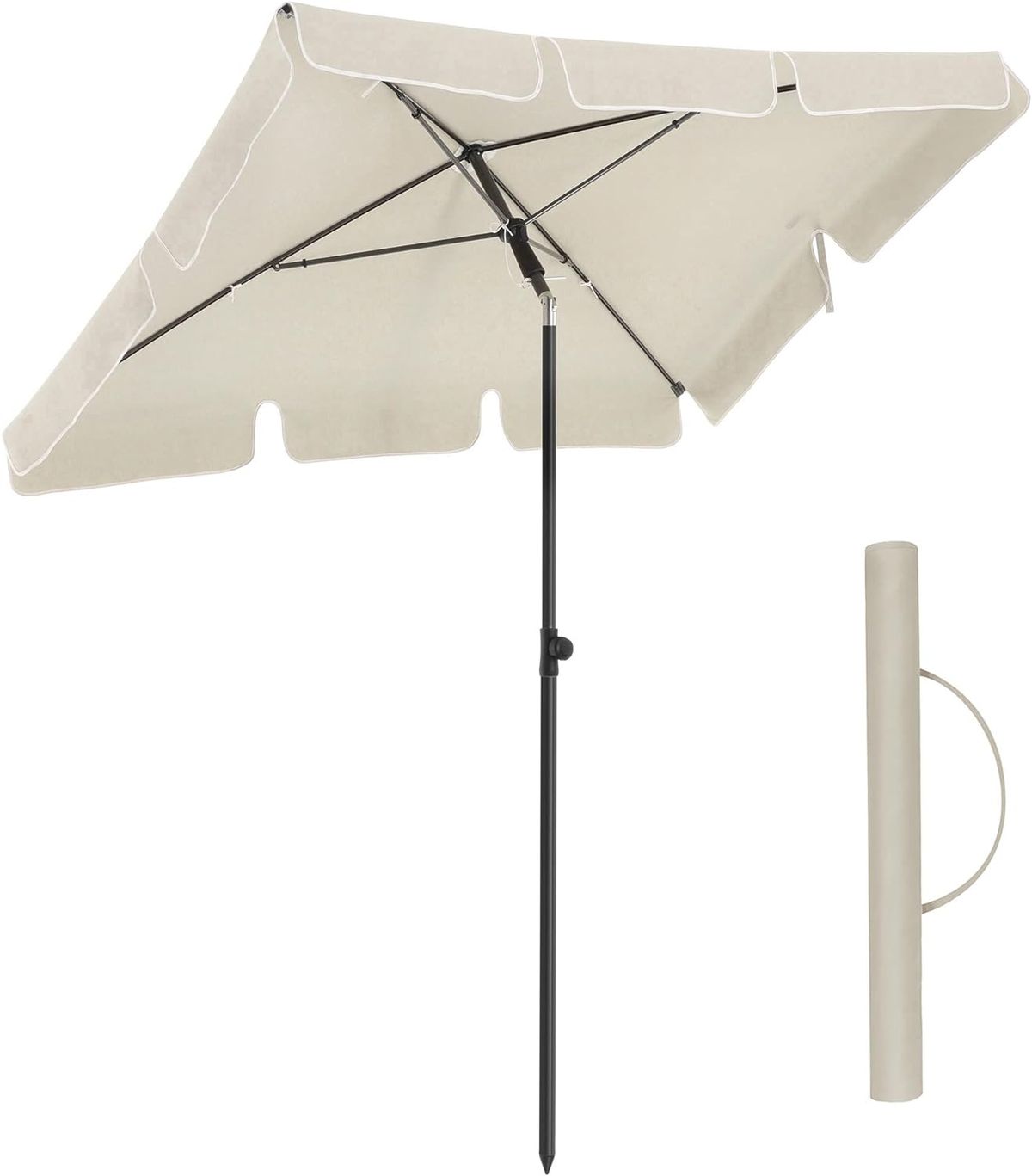 Altan parasol i hvid - 200x125cm