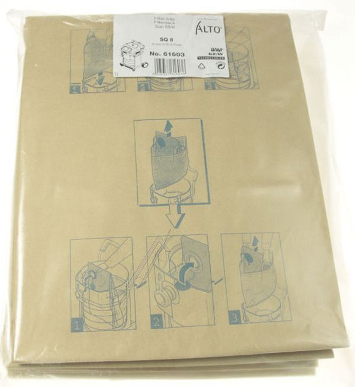 Alto filter bag SQ8 No. 61603 5 stk.