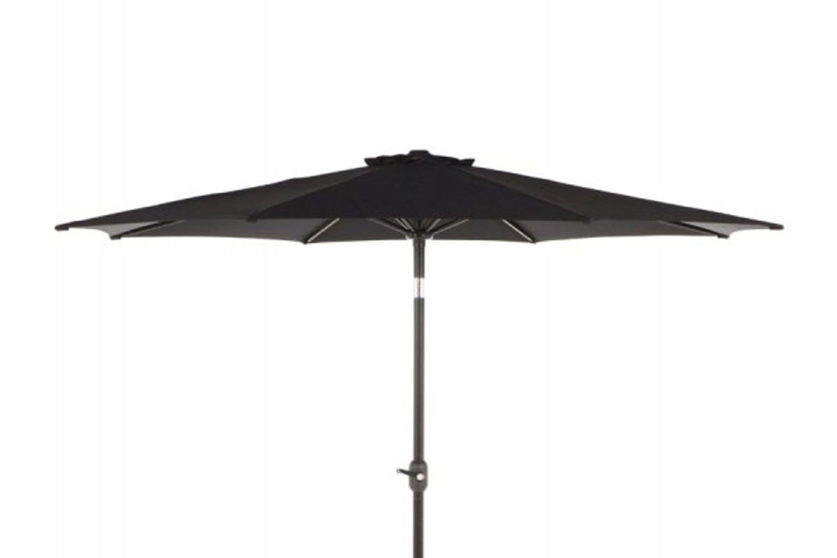 Alu parasol med tilt - Ø 3 meter - Sort