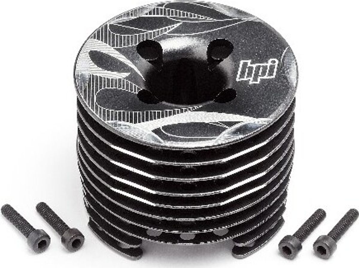 Aluminium Heatsink Head Gunmetal (f3.5 Pro) - Hp101589 - Hpi Racing