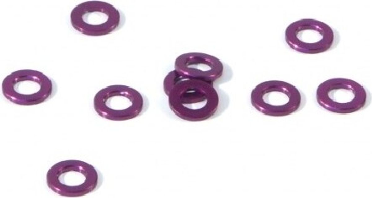 Aluminium Washer 3 X 6 X 0.75mm (purple/10 Pcs) - Hpz814 - Hpi Racing