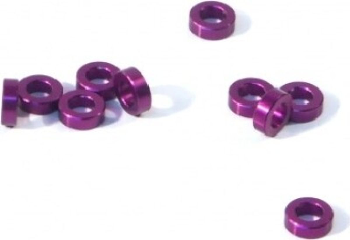 Aluminium Washer 3 X 6 X 2.0mm (purple/10 Pcs) - Hpz817 - Hpi Racing