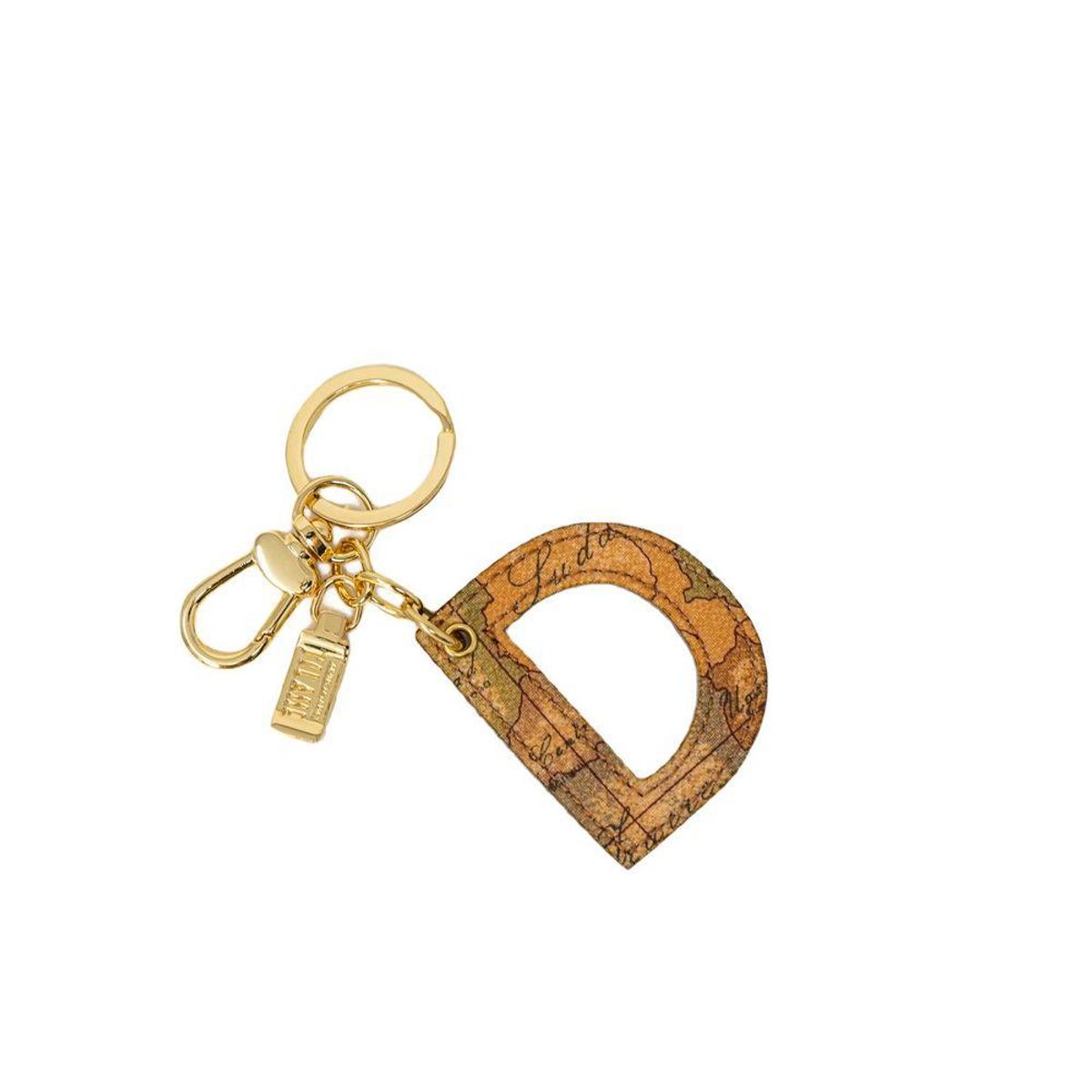 Alviero Martini Prima Classe Beige Leather Keychain