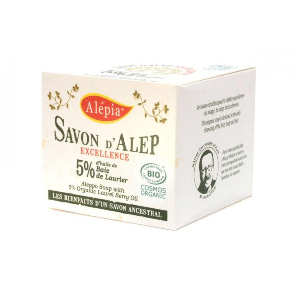 Alépia - Excellence Aleppo Sæbe - 5% - Økologisk190g