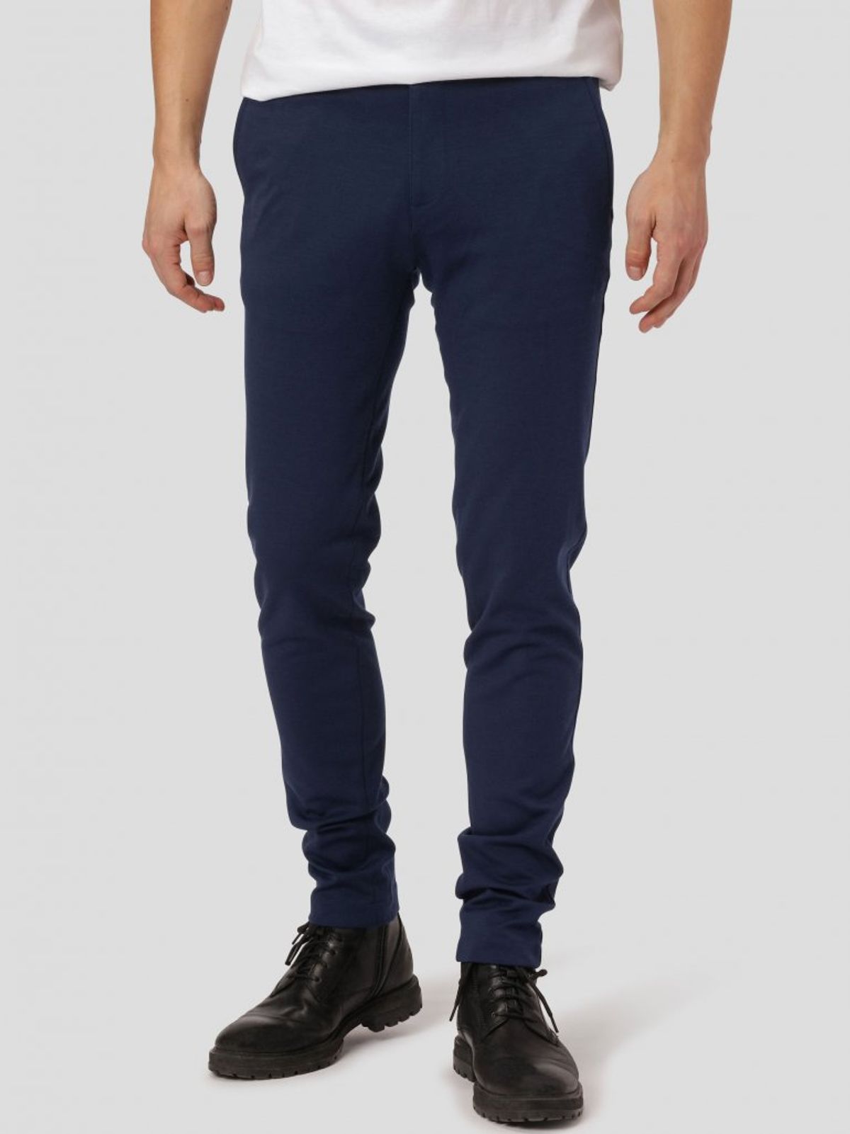 Amato premium performance pants slim fit i blå - Herre - 30/34 - Stretch bukser