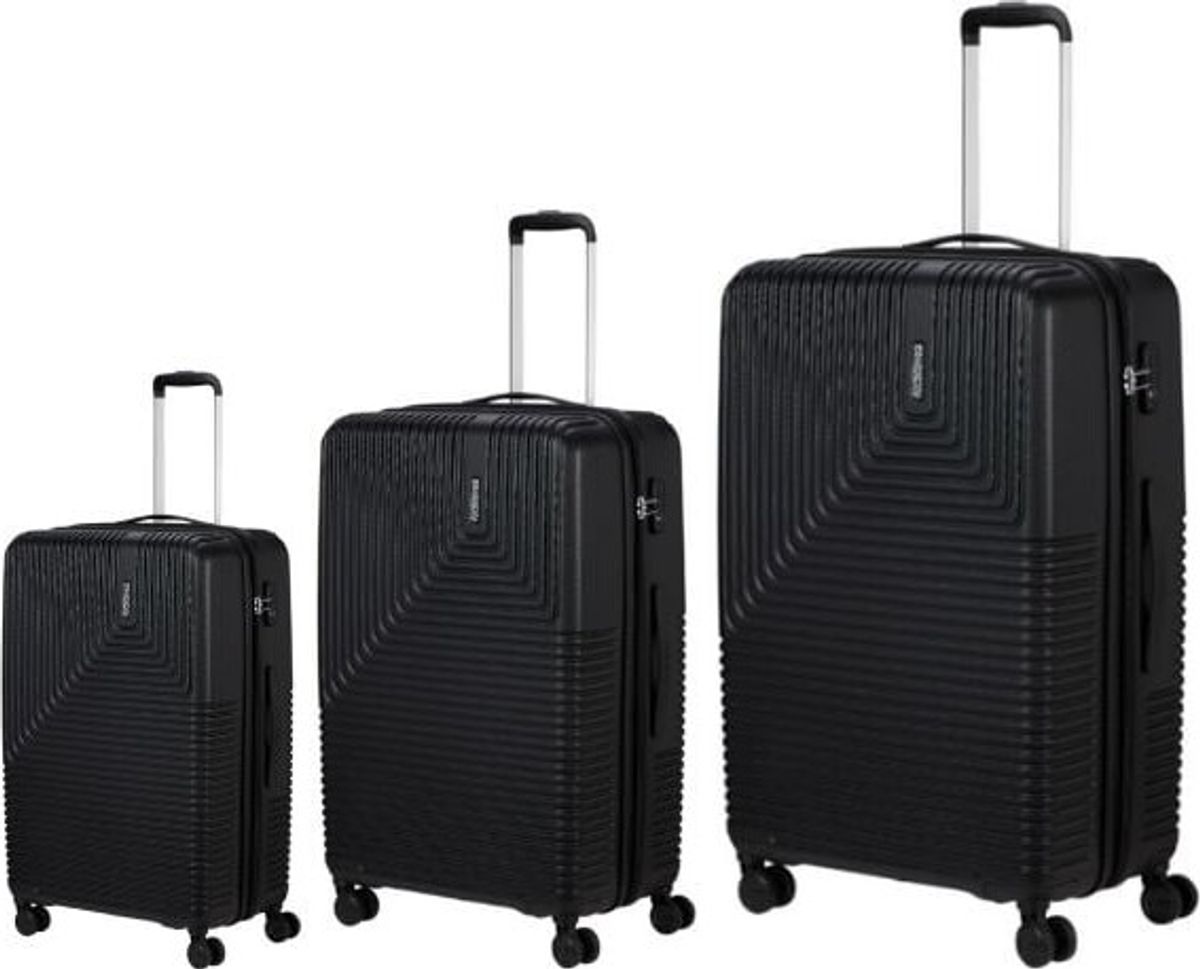 American Tourister - Niteline Suitcases - 3 Pcs - Midnight Black