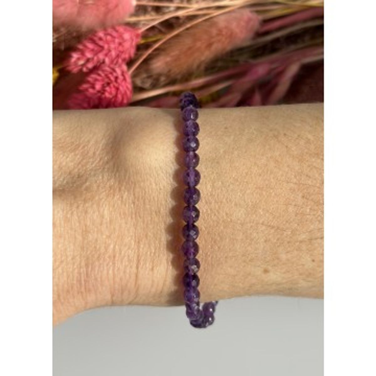 Ametyst armbånd facetslebet 5 mm - Ametyst - GodKarmaShop