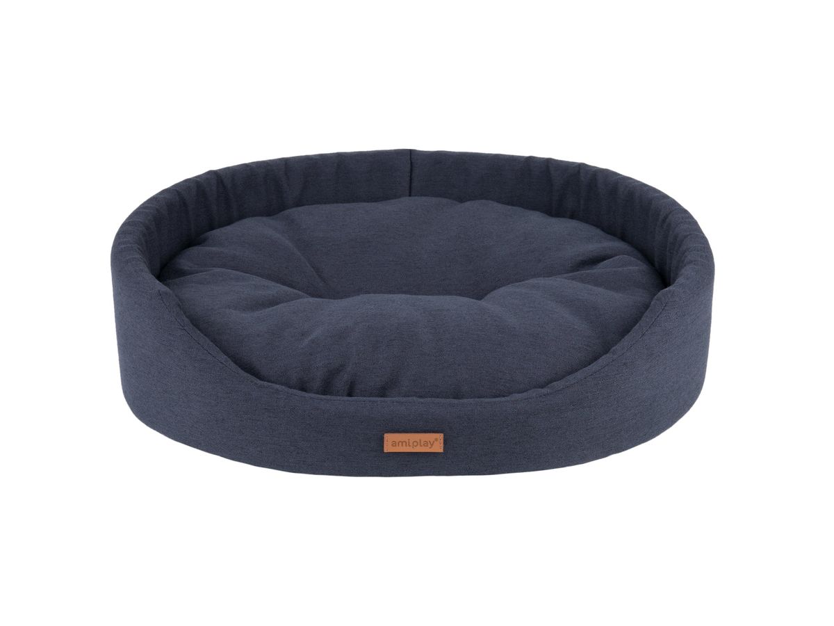 Amiplay oval seng sort M-XXL hundeseng