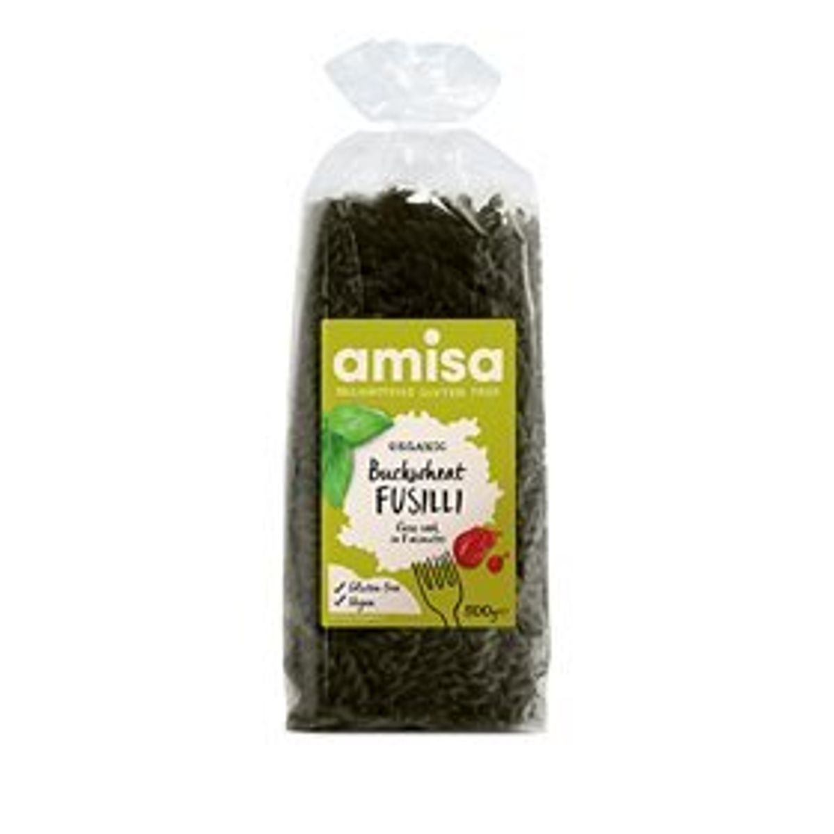 Amisa Boghvede Fusilli pasta Ø, 500g.