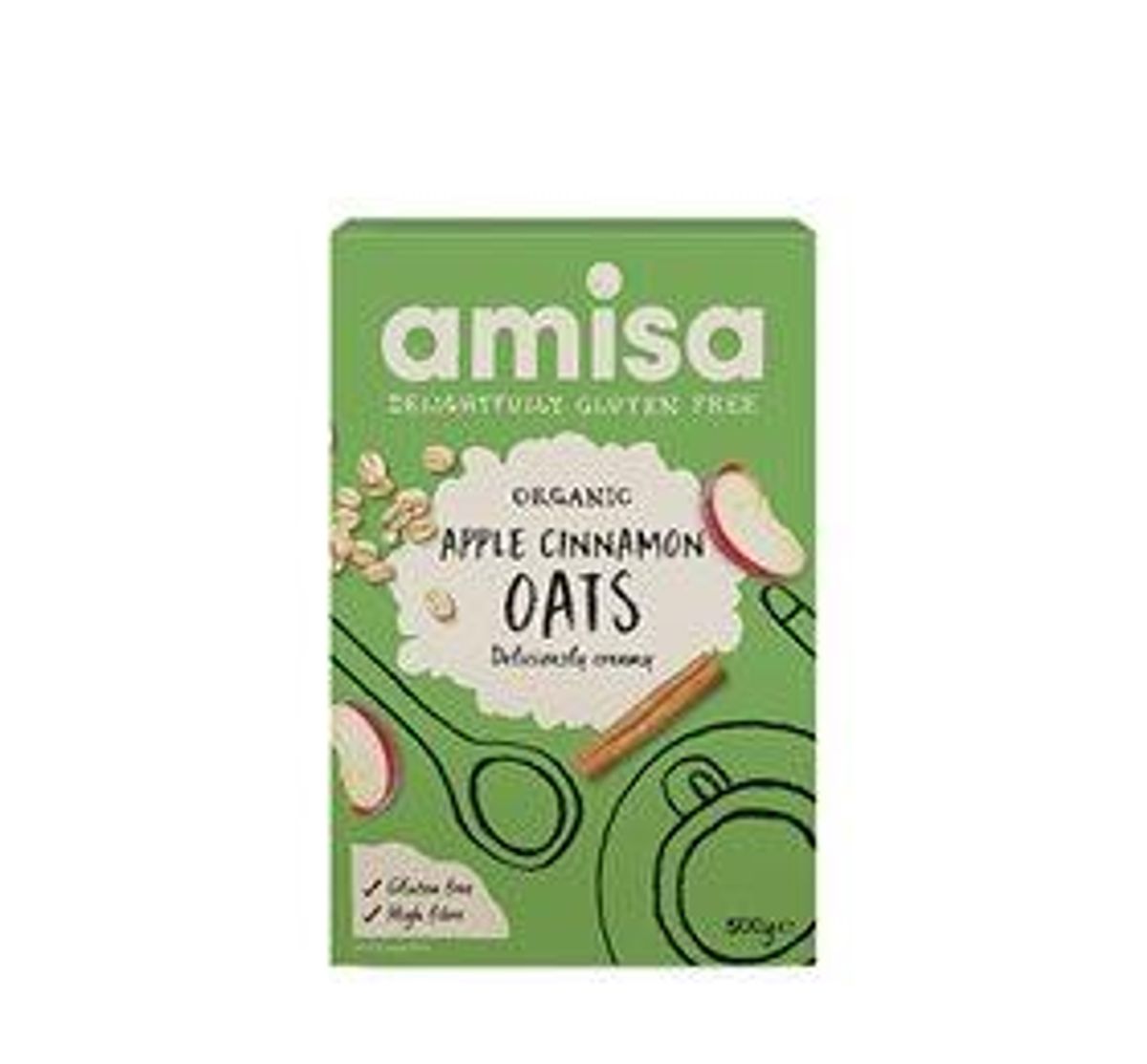 Amisa Havreflager m. Æble & Kanel glutenfri Ø - 300 g.