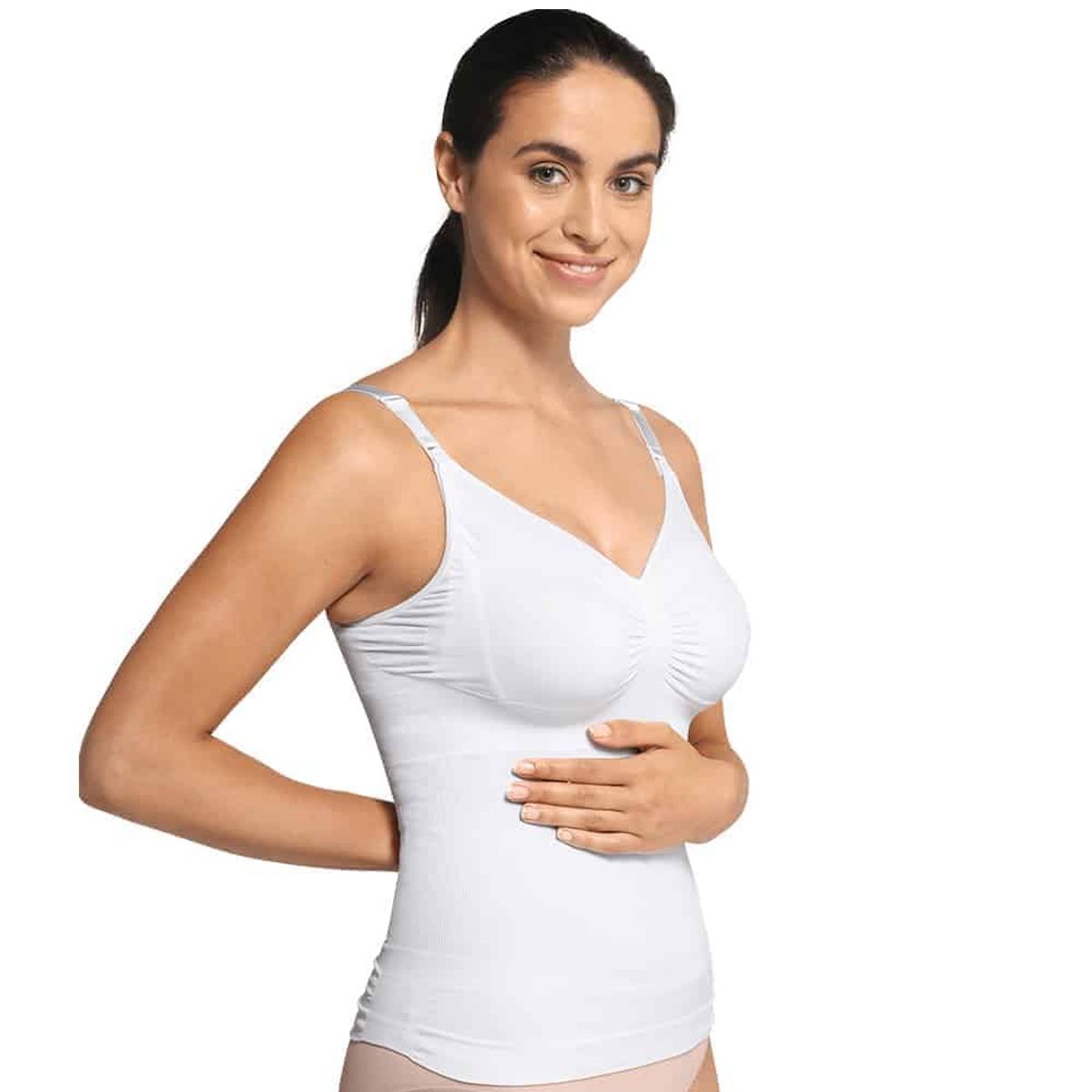 Amme Top - Hvid - XL