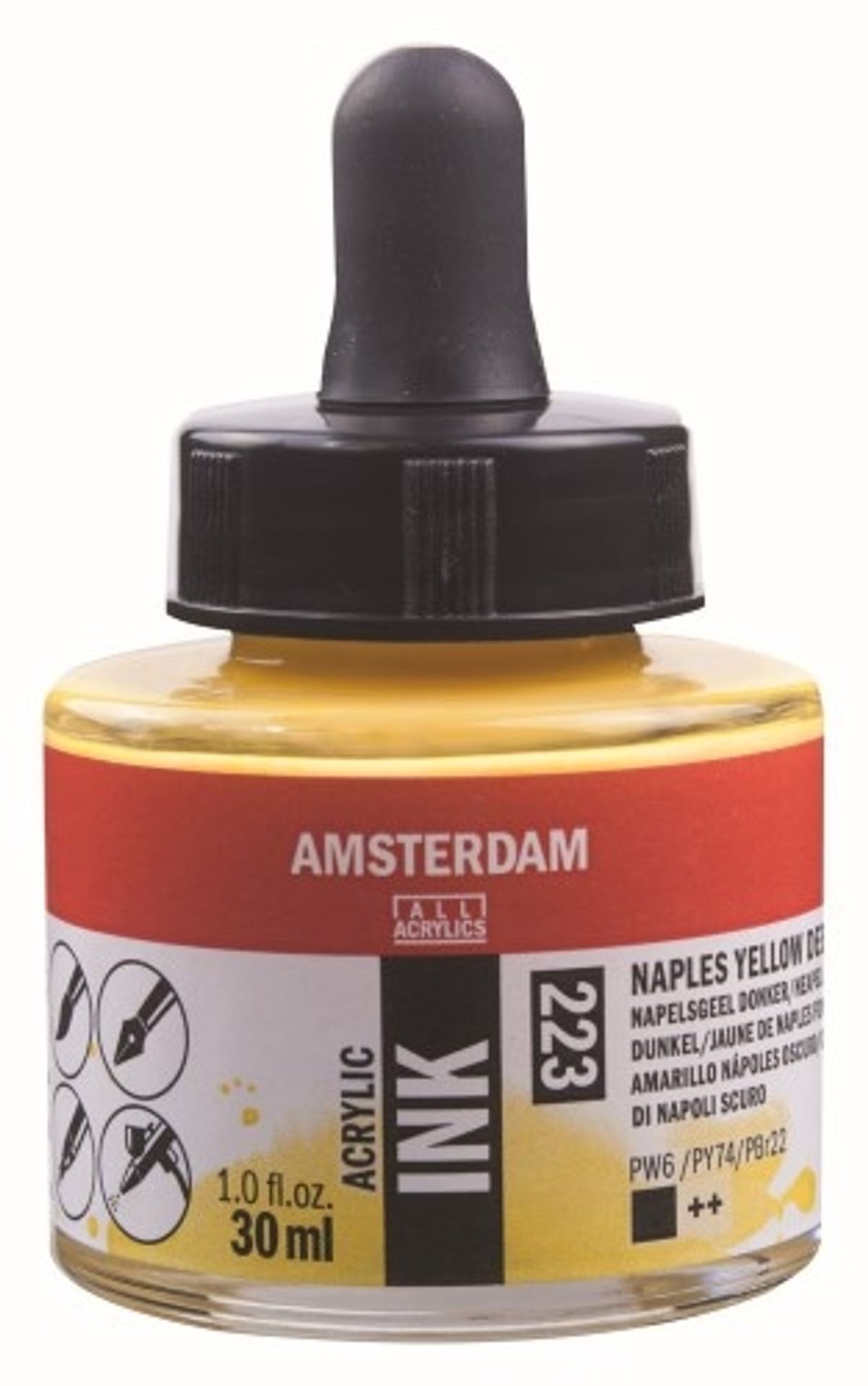 Amsterdam - 223 Naples Yellow Deep - 30 ml - Acrylic Ink