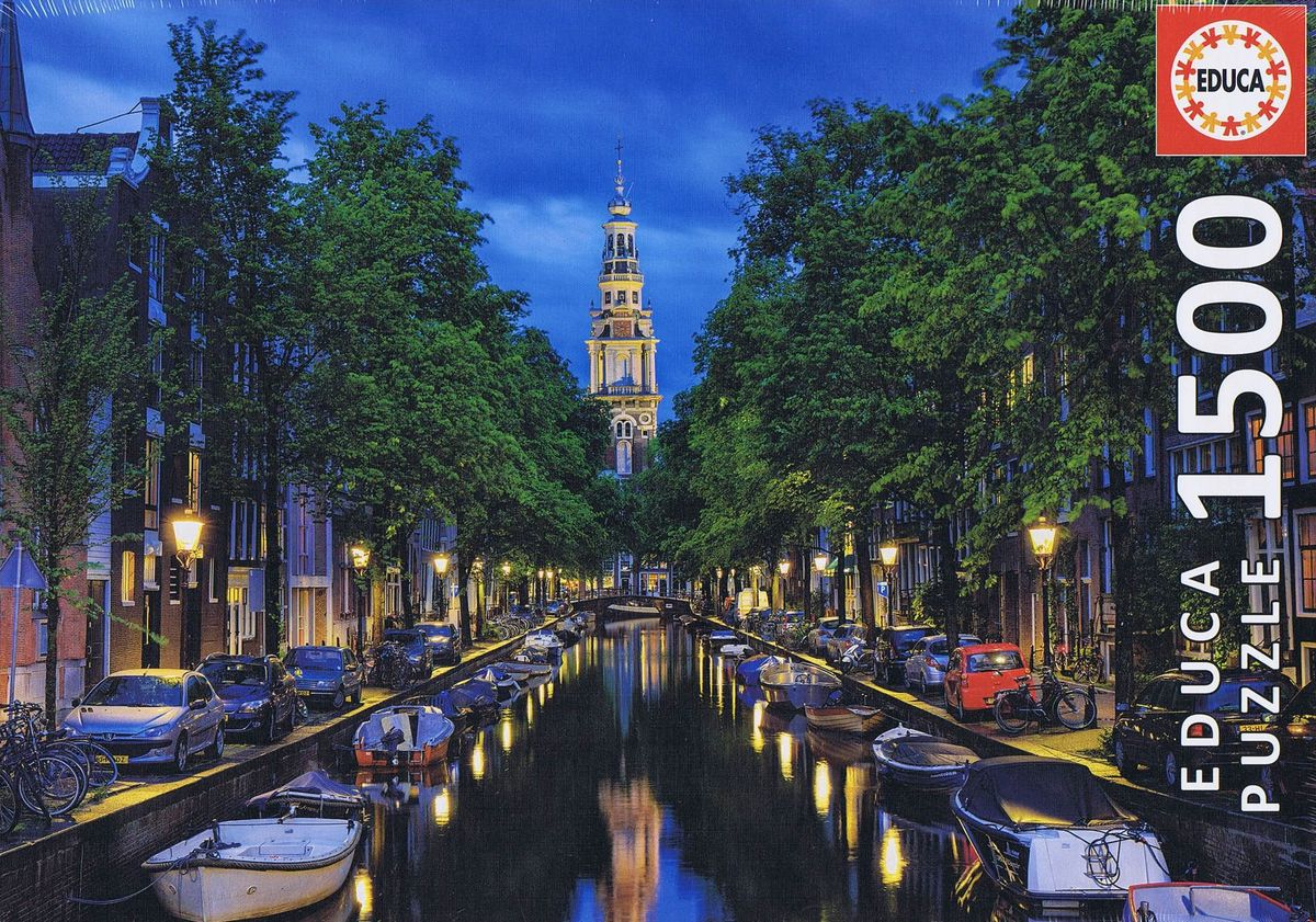 Amsterdam Canal at Dusk - 1500 brikker