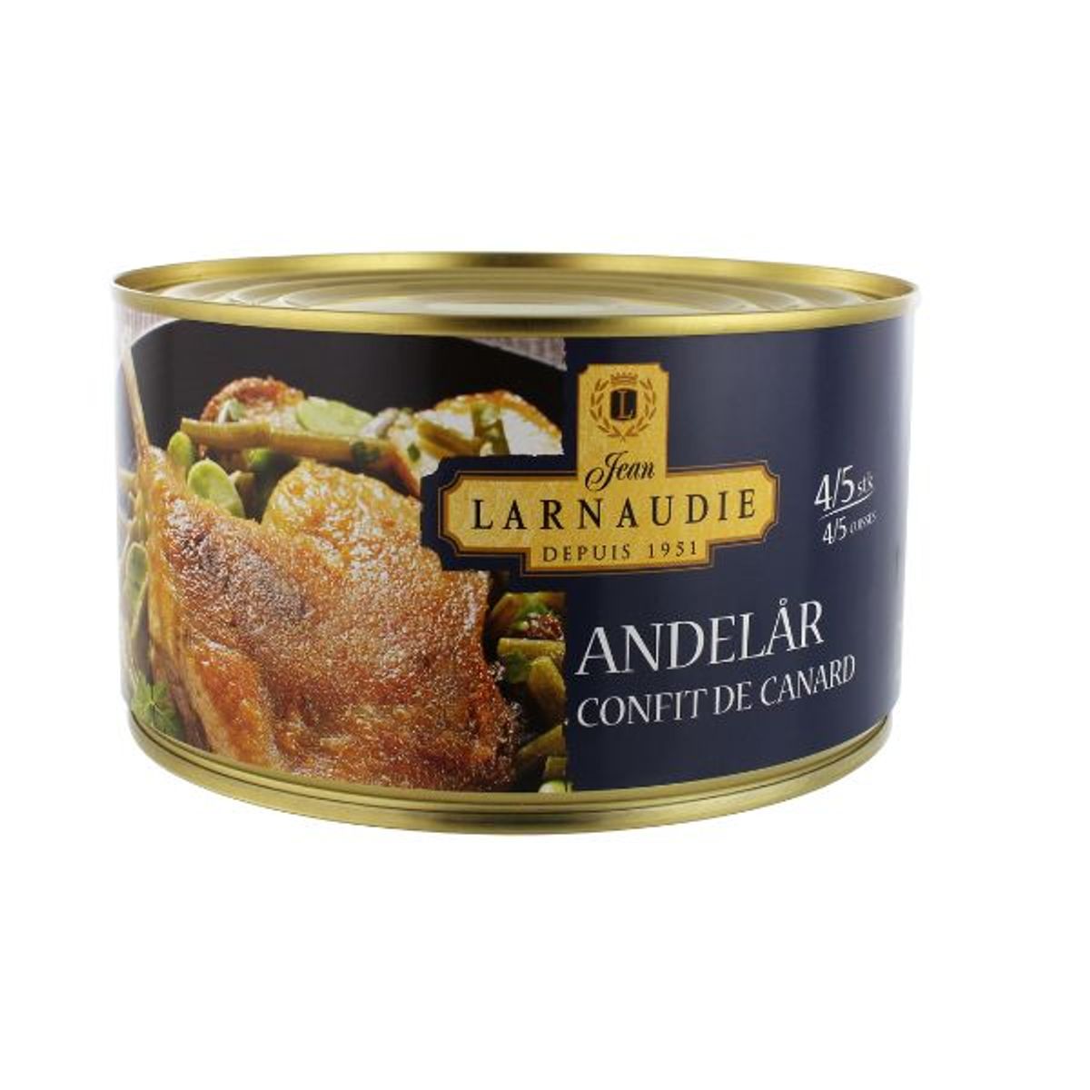 Andelår Confit De Canard Larnaudie 4/5 Lår 1240g