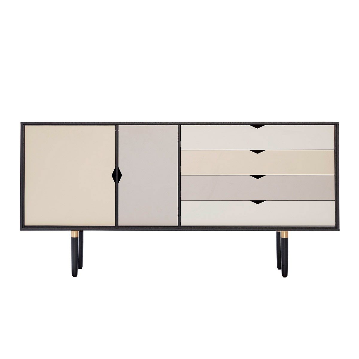 ANDERSEN S6 SIDEBOARD/FARVEDE FRONTER - SORT 163