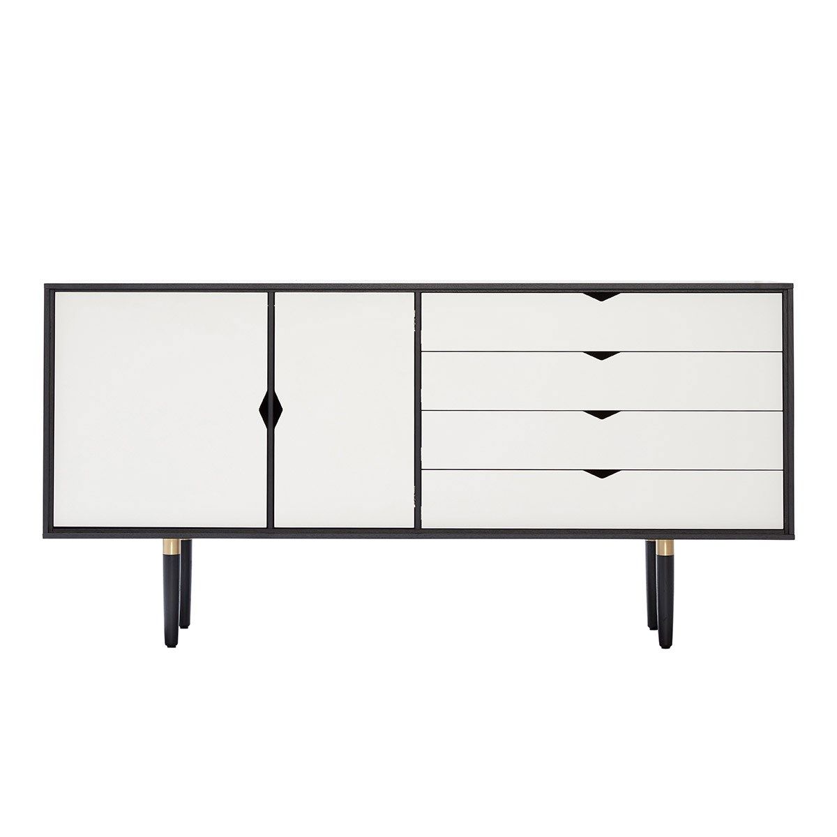 ANDERSEN S6 SIDEBOARD/HVID FRONT - SORT 163