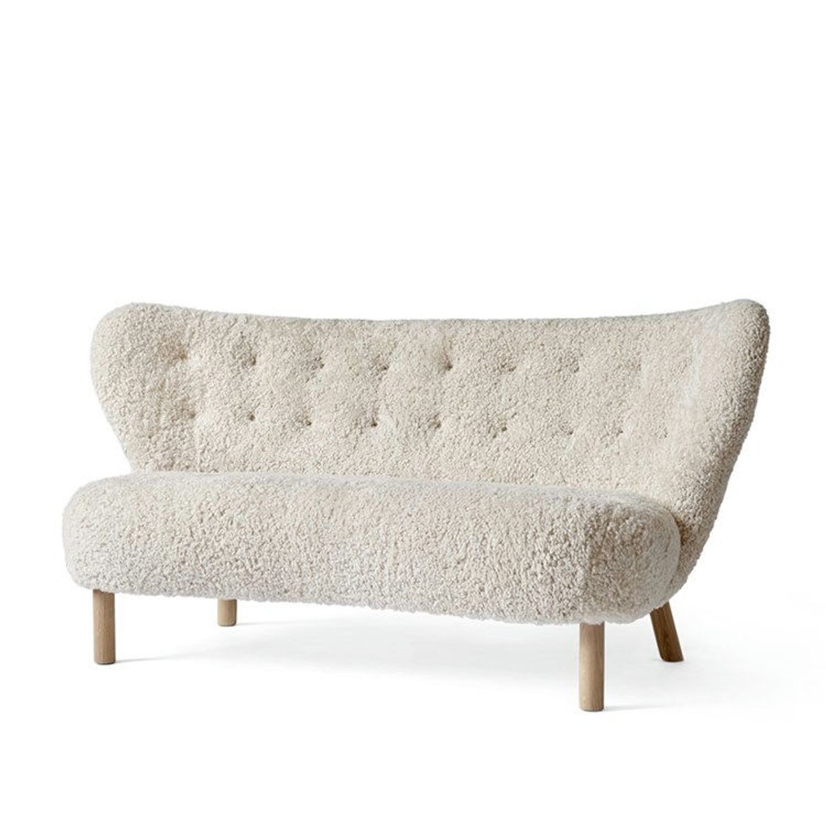 Andtradition Little Petra Sofa VB2 White Oiled Oak/Sheepskin Moonlight