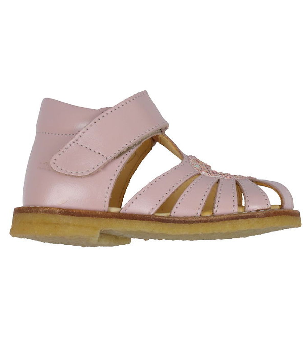 Angulus Sandaler - Hjertesandal - Pale Rose/Rose Glitter