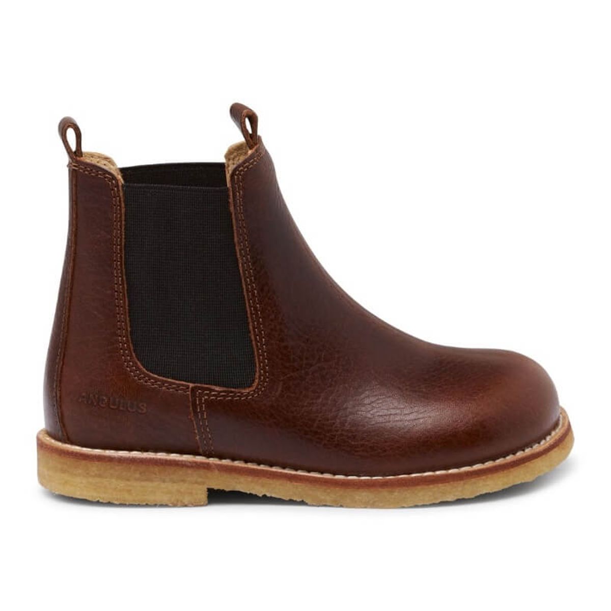 Angulus - Støvlet m. elastik - Dark Brown - 25