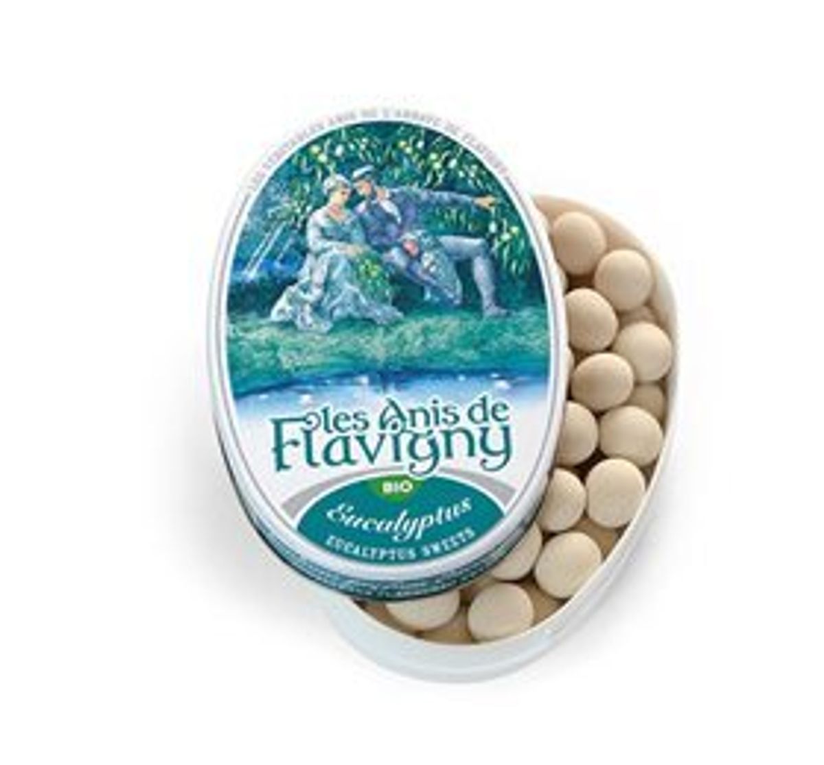 Anis de Flavigny Anis pastiller m. eucalyptus Ø, 50g.