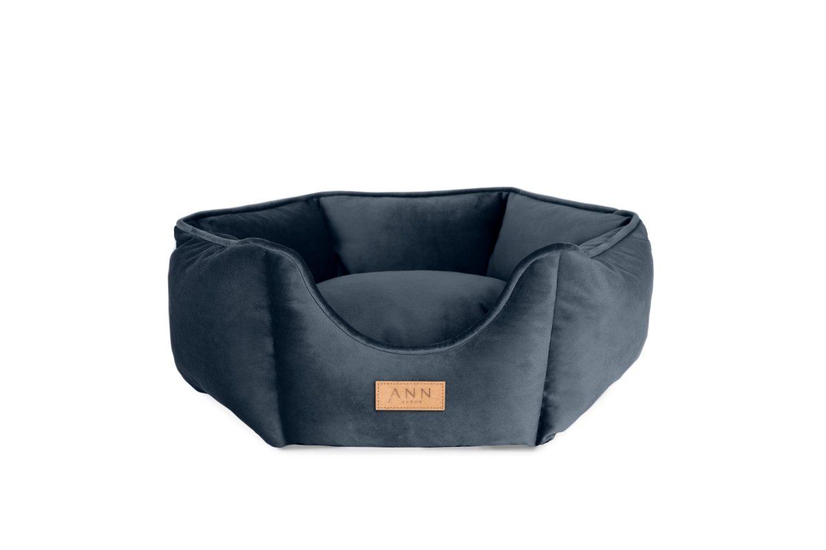 Ann Habor Milano Velvet Hundeseng - Navy