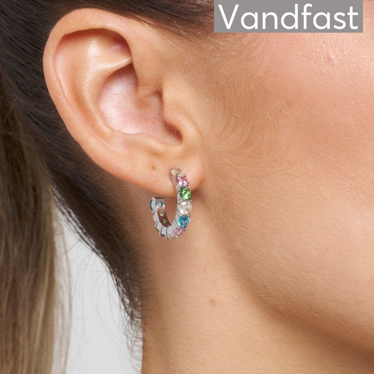 ANNEBRAUNER Dreamy Multicolor Creole Earrings