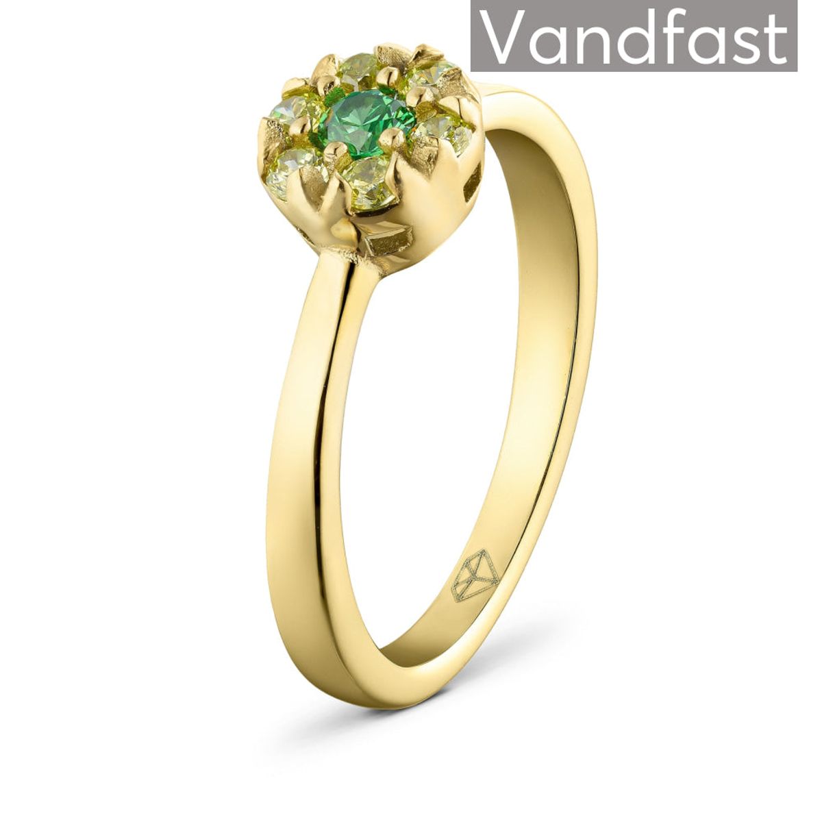 ANNEBRAUNER Flower Ring Apple/Green - 48