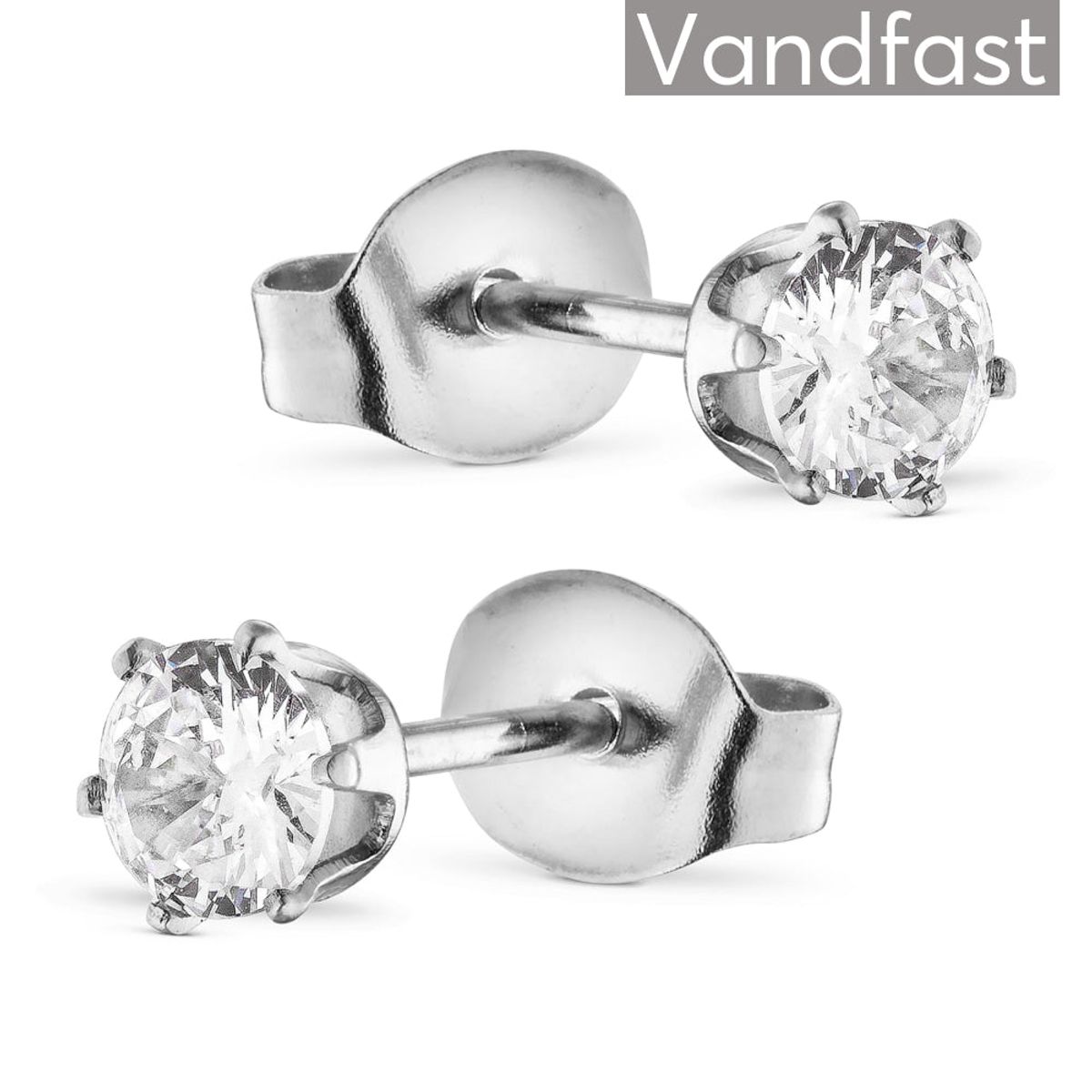 ANNEBRAUNER Princess 4mm Earrings Clear