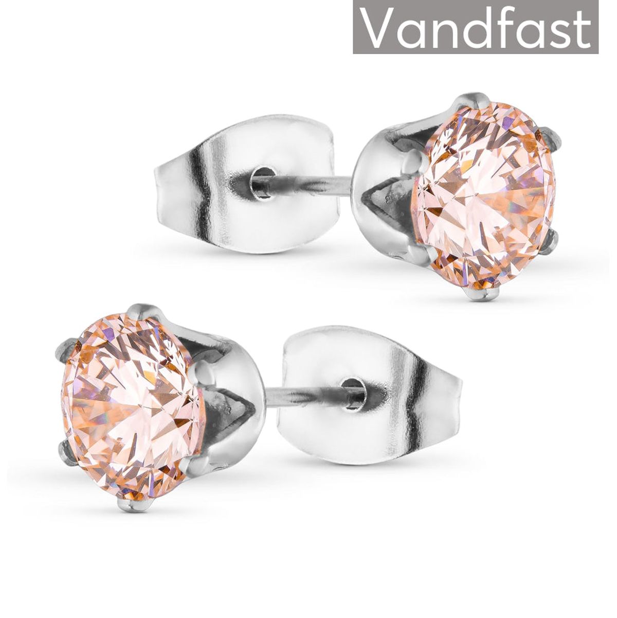 ANNEBRAUNER Princess 6mm Earrings Morganite