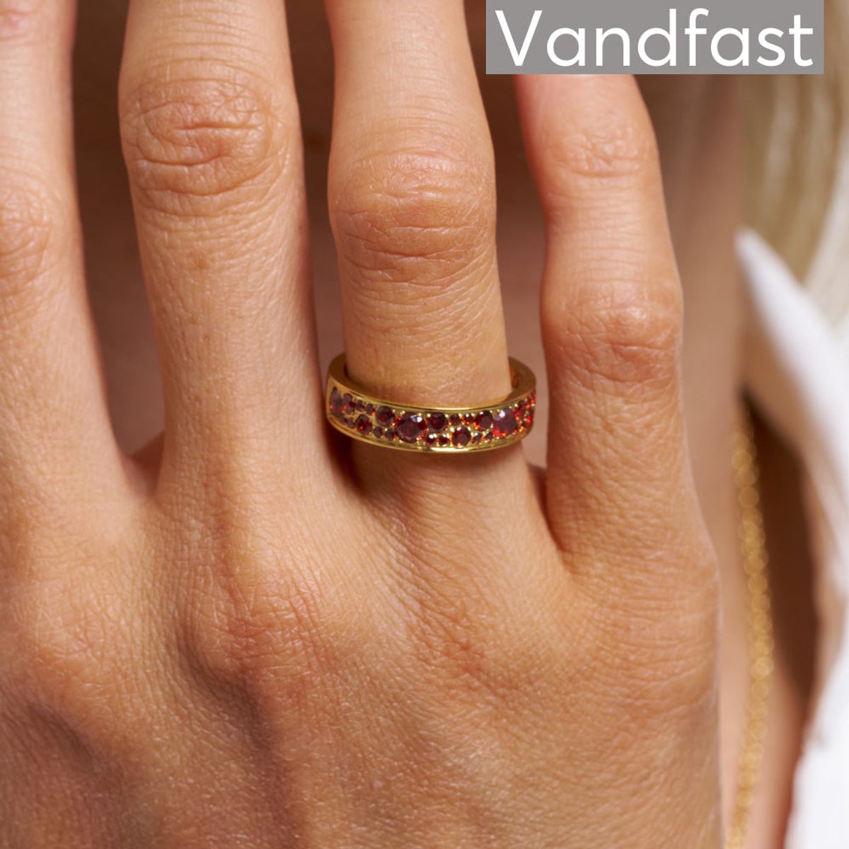 ANNEBRAUNER Sparkling Ring Rød - 56