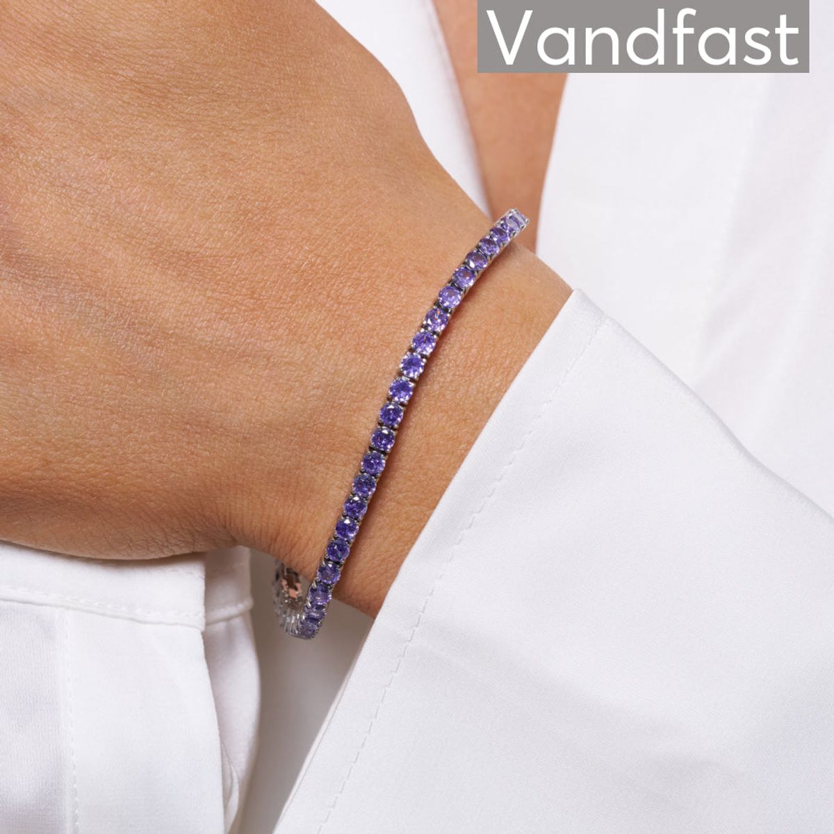 ANNEBRAUNER Tennis Petite Bracelet Violet - 16 CM