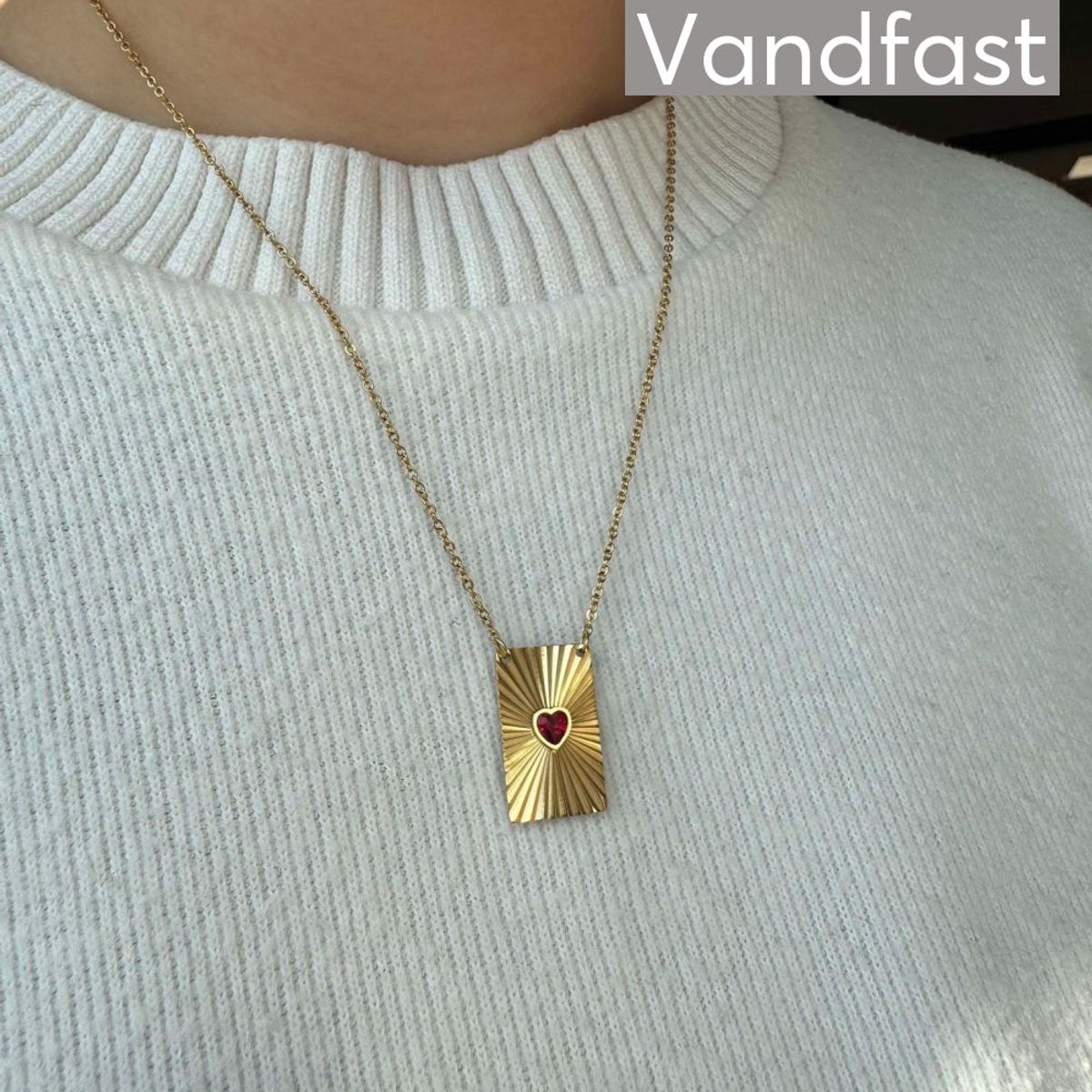 ANNEBRAUNER Texture Heart Necklace