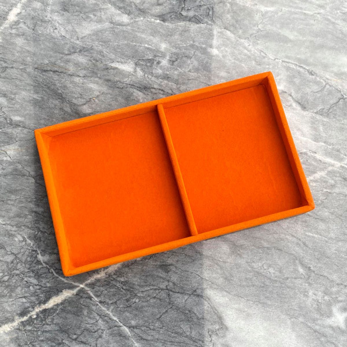 ANNEBRRAUNER Velvet Tray Orange 2 Sections