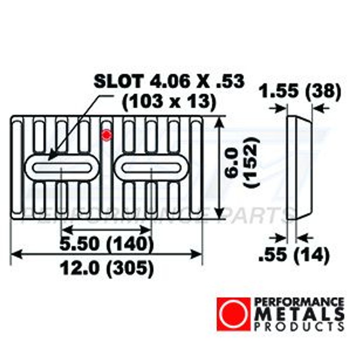 anode - aluminium - bådejere drøm plade 6 x 12 (heavy duty) - PMCHYAA