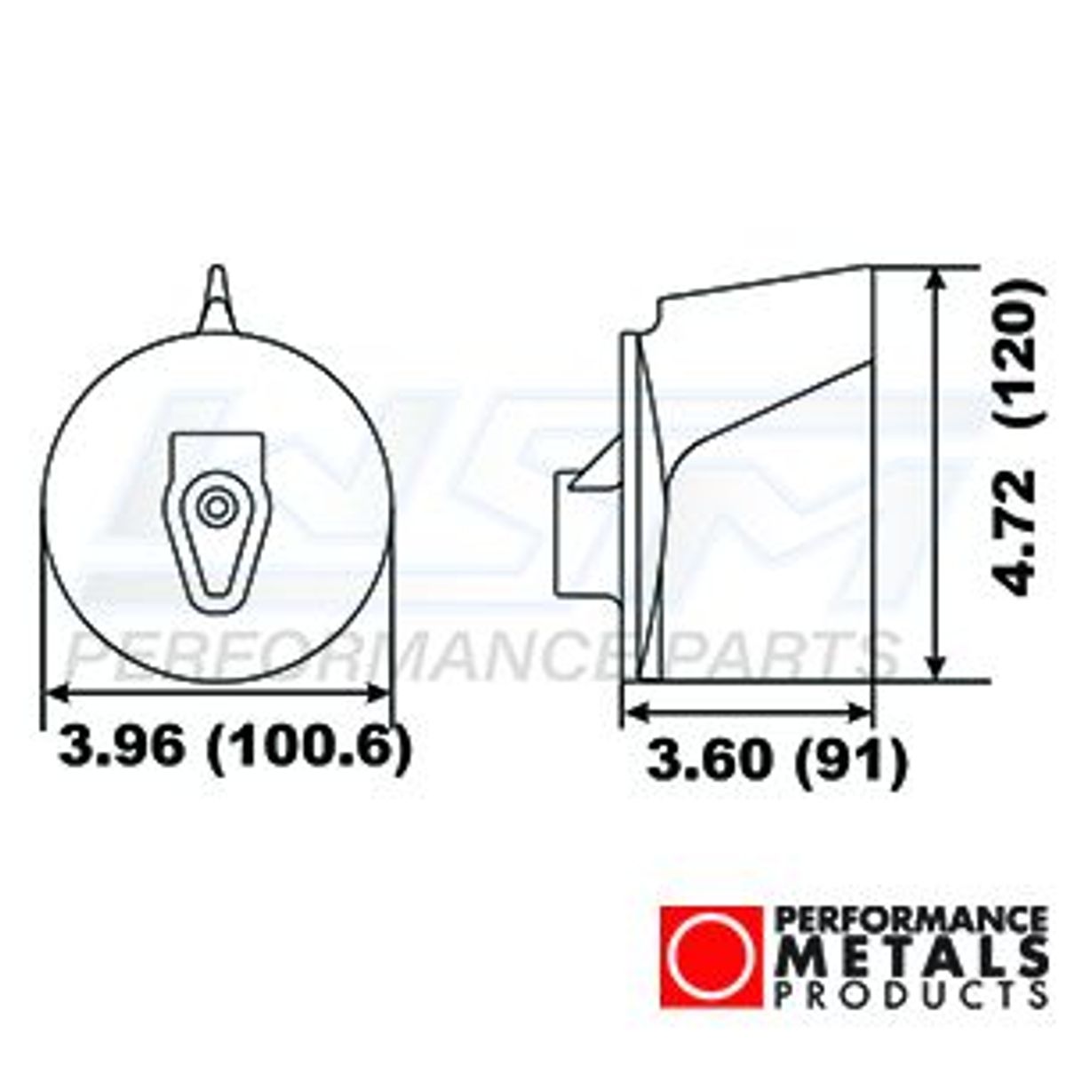 anode - aluminium - Yamaha trim fanen 200-300hp 2 takts - PMC00185A