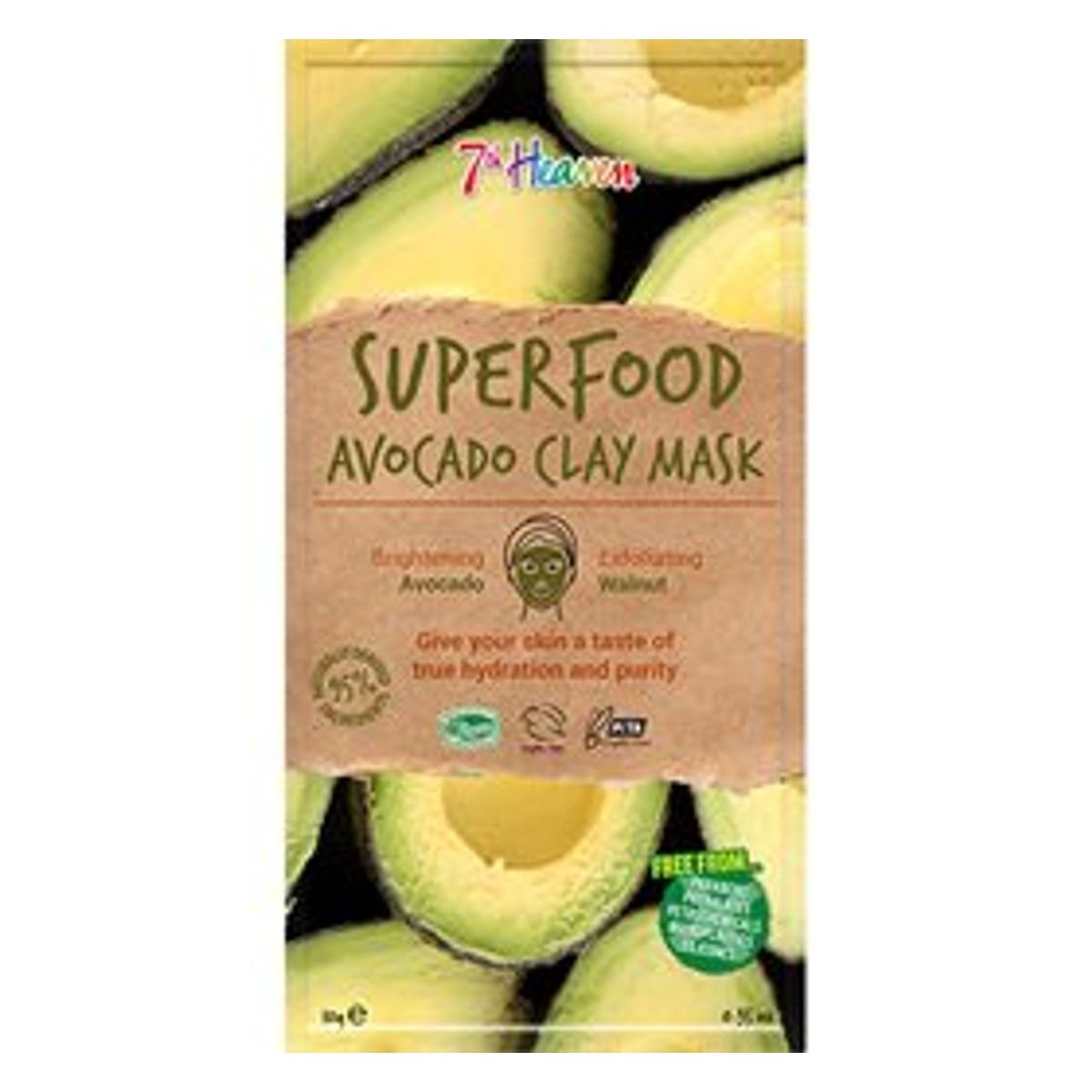 Ansigtmaske Superfood Avocado 7th Heaven 10 g