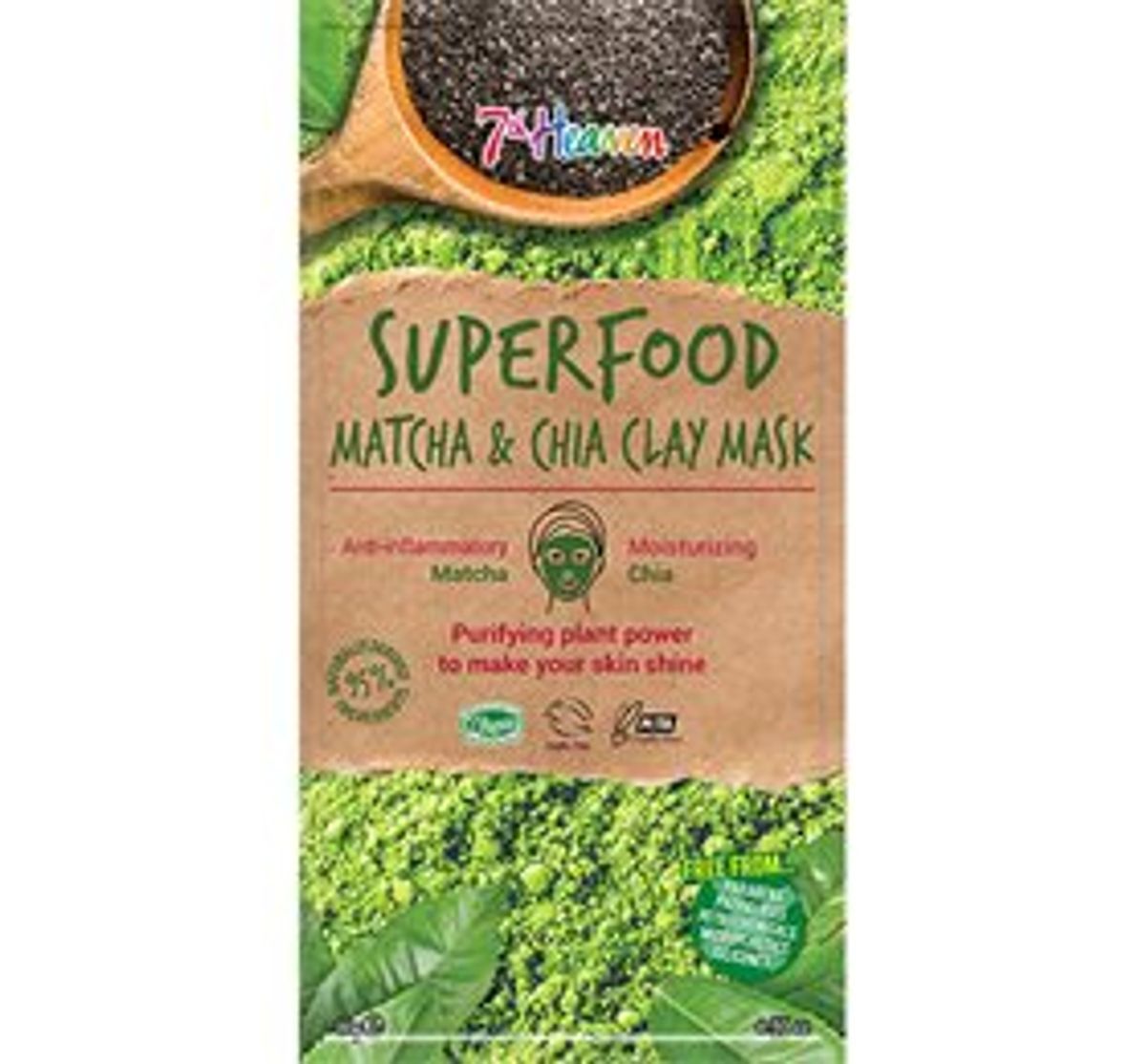 Ansigtmaske Superfood Matcha & Chia 7th Heaven 10 g