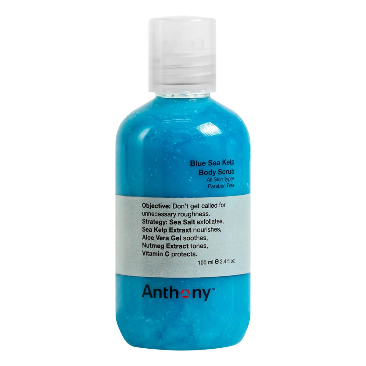 Anthony Logistics Blue Sea Kelp Bodyscrub, Rejsestørrelse, 100 ml.