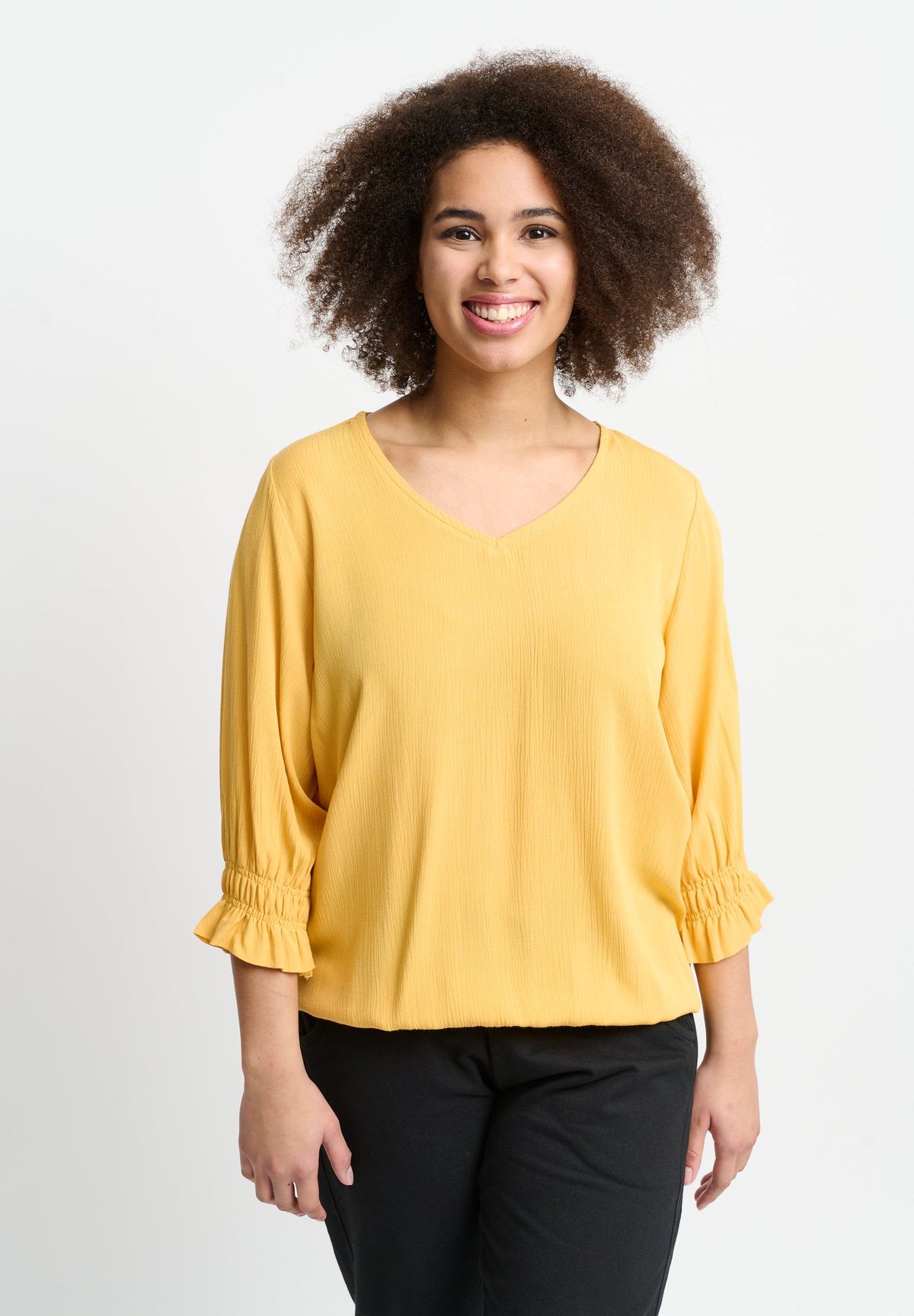 Apirvine - Warm Yellow - Bluse - L/50-52