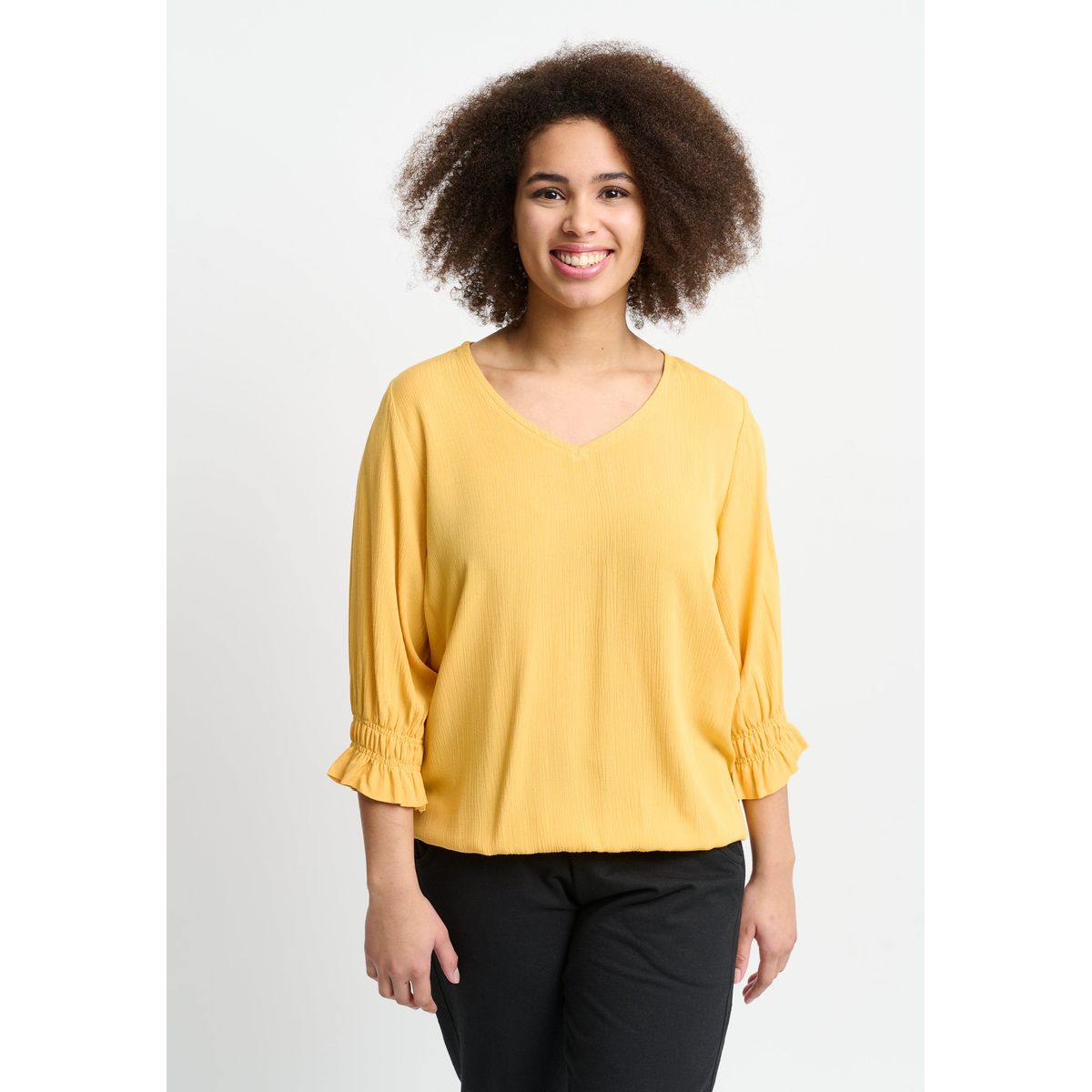 Apirvine - Warm Yellow - Bluse - Xl/54-56