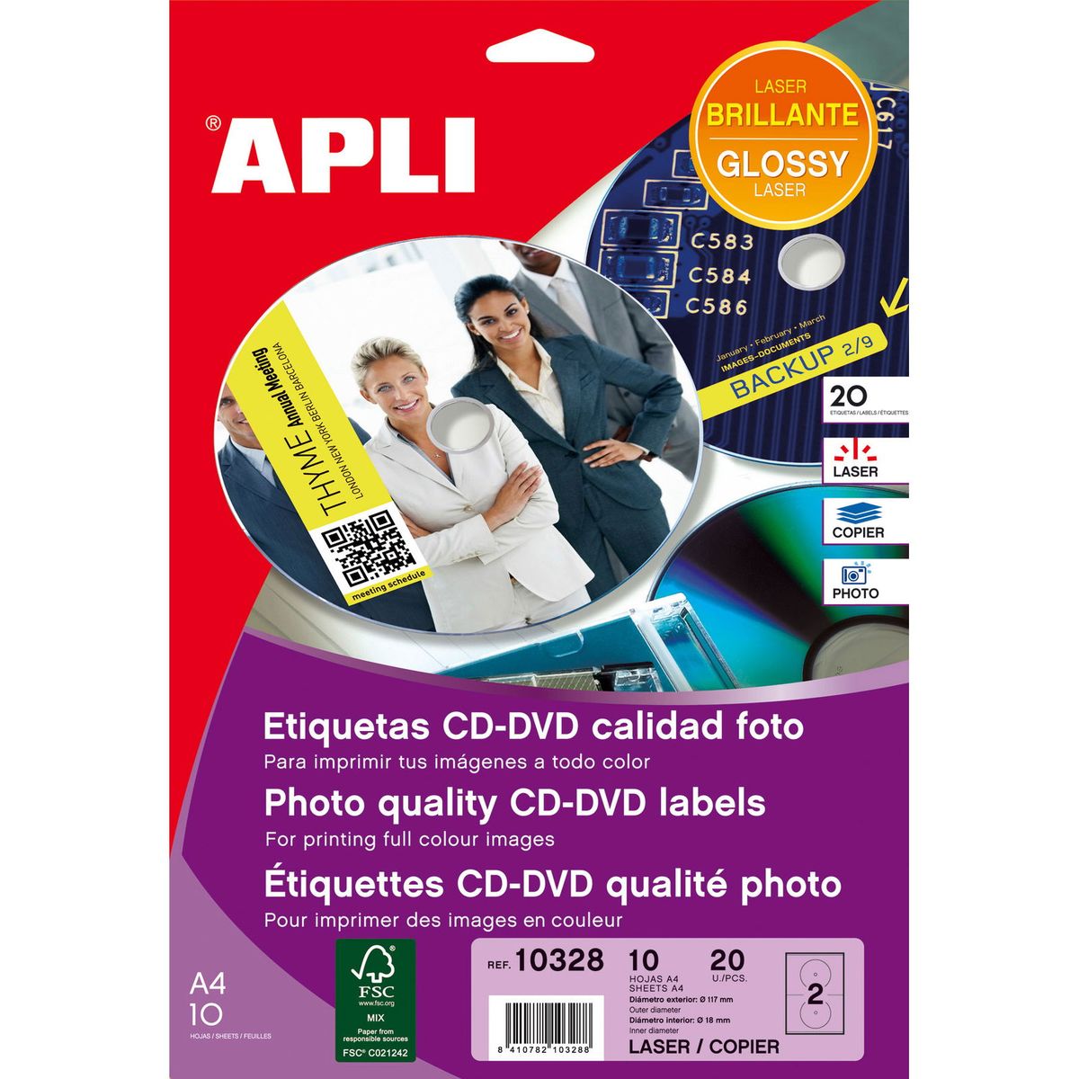 Apli CD/DVD etiketter