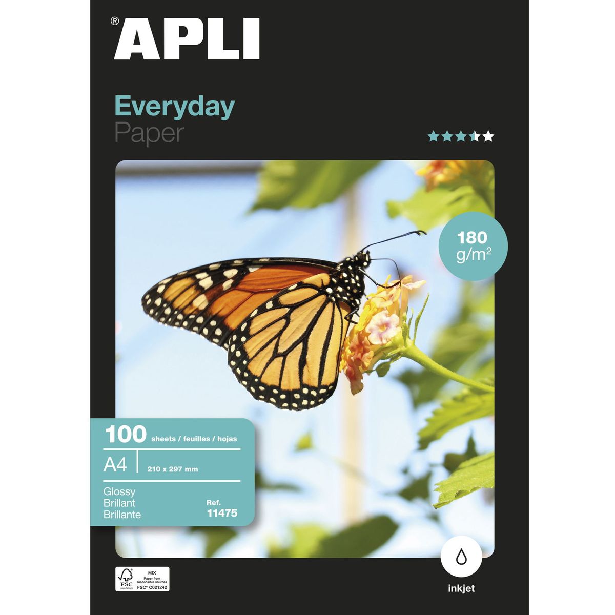 Apli Everyday fotopapir A4 hvid 180 g