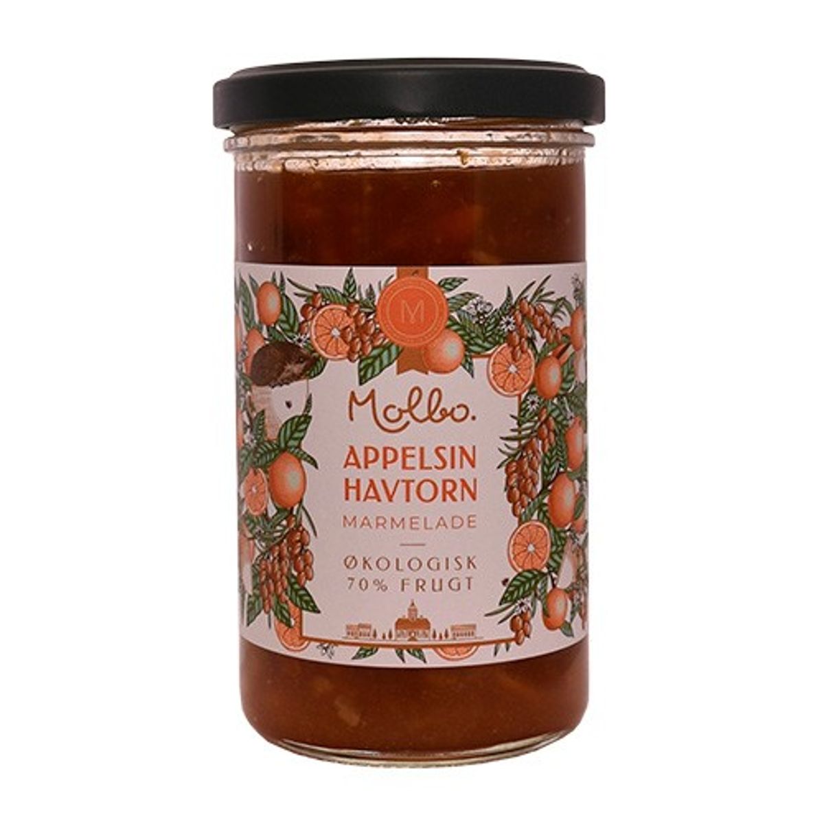 Appelsin & Havtorn marmelade Molbo Økologisk - 290 gram - Rømer Vegan