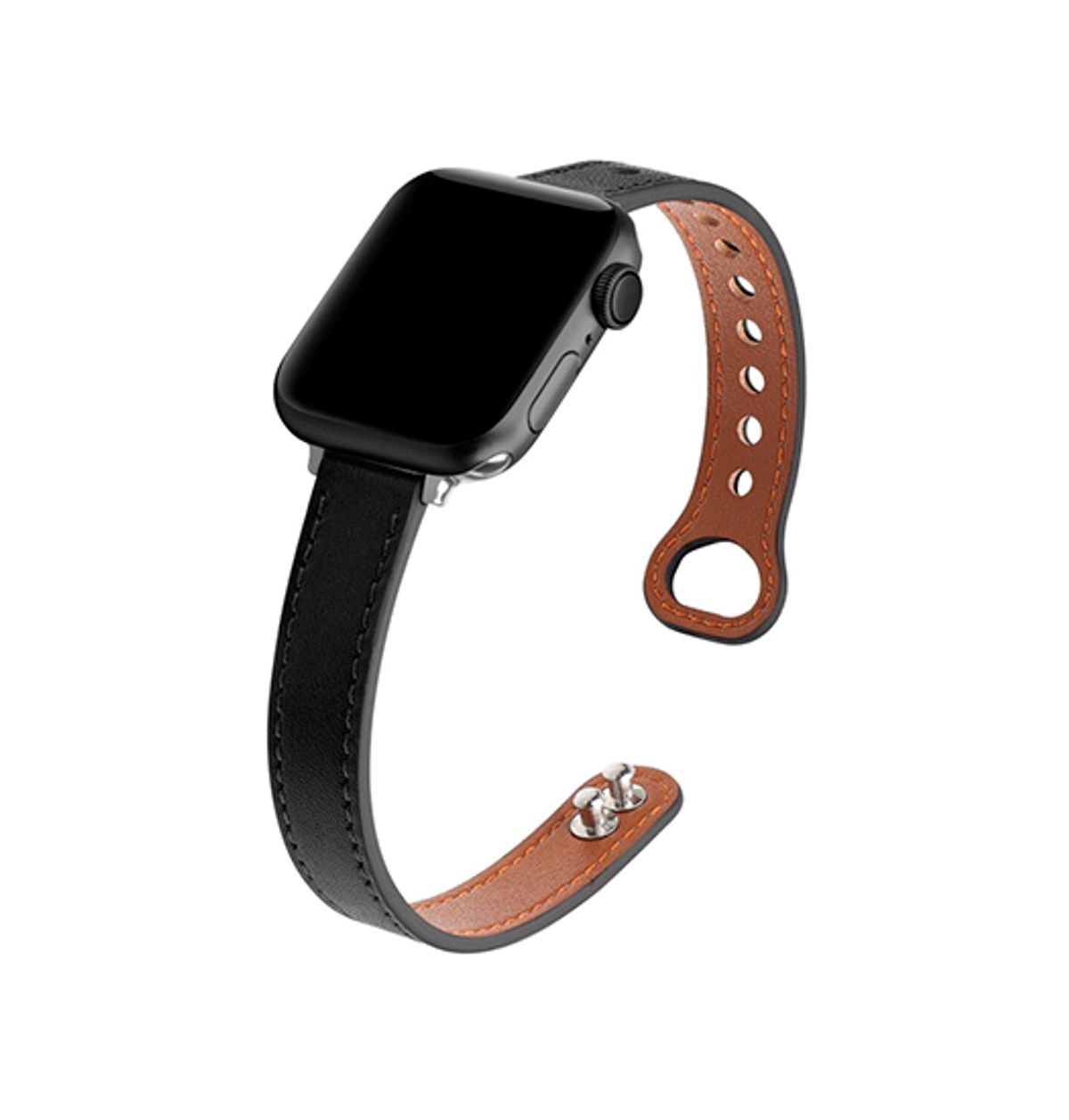 Apple Watch (38/40/SE/41/42mm) - ADENA&trade; Classic Læder Urrem - Sort