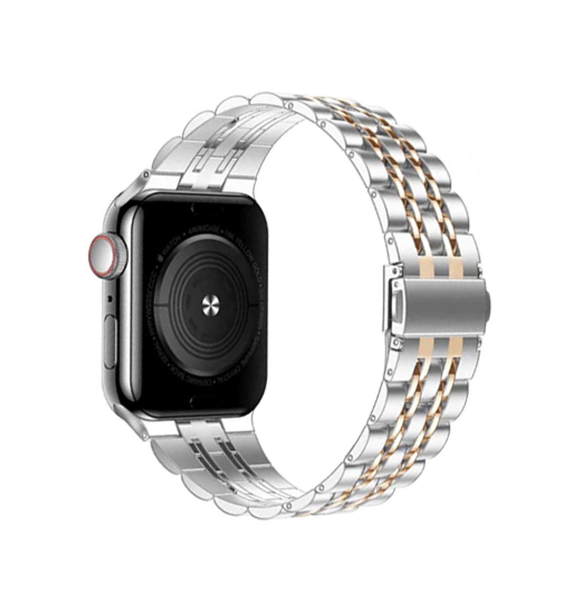 Apple Watch (38/40/SE/41/42mm) - Butterfly Stål Urlænke - Sølv/Rose