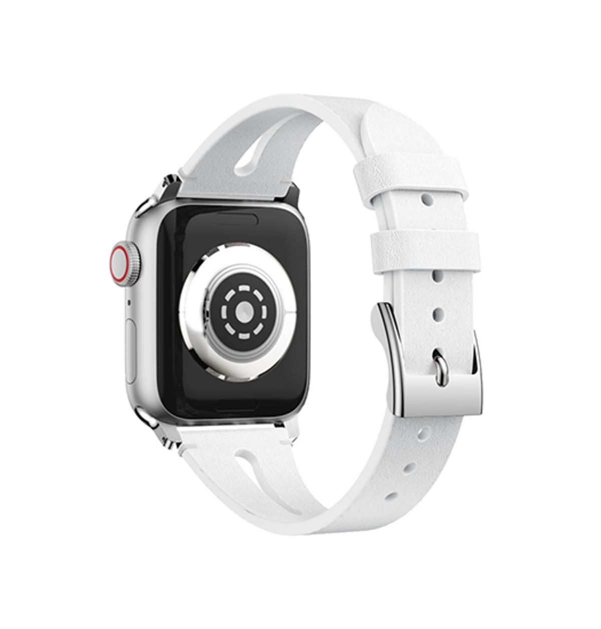 Apple Watch (38/40/SE/41/42mm) - Deluxe&trade; V-Shape Læder Rem - Hvid