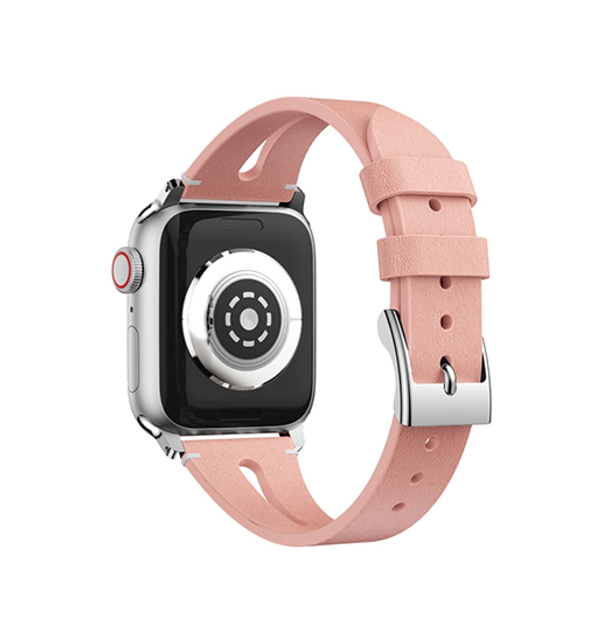 Apple Watch (38/40/SE/41/42mm) - Deluxe&trade; V-Shape Læder Rem - Pink